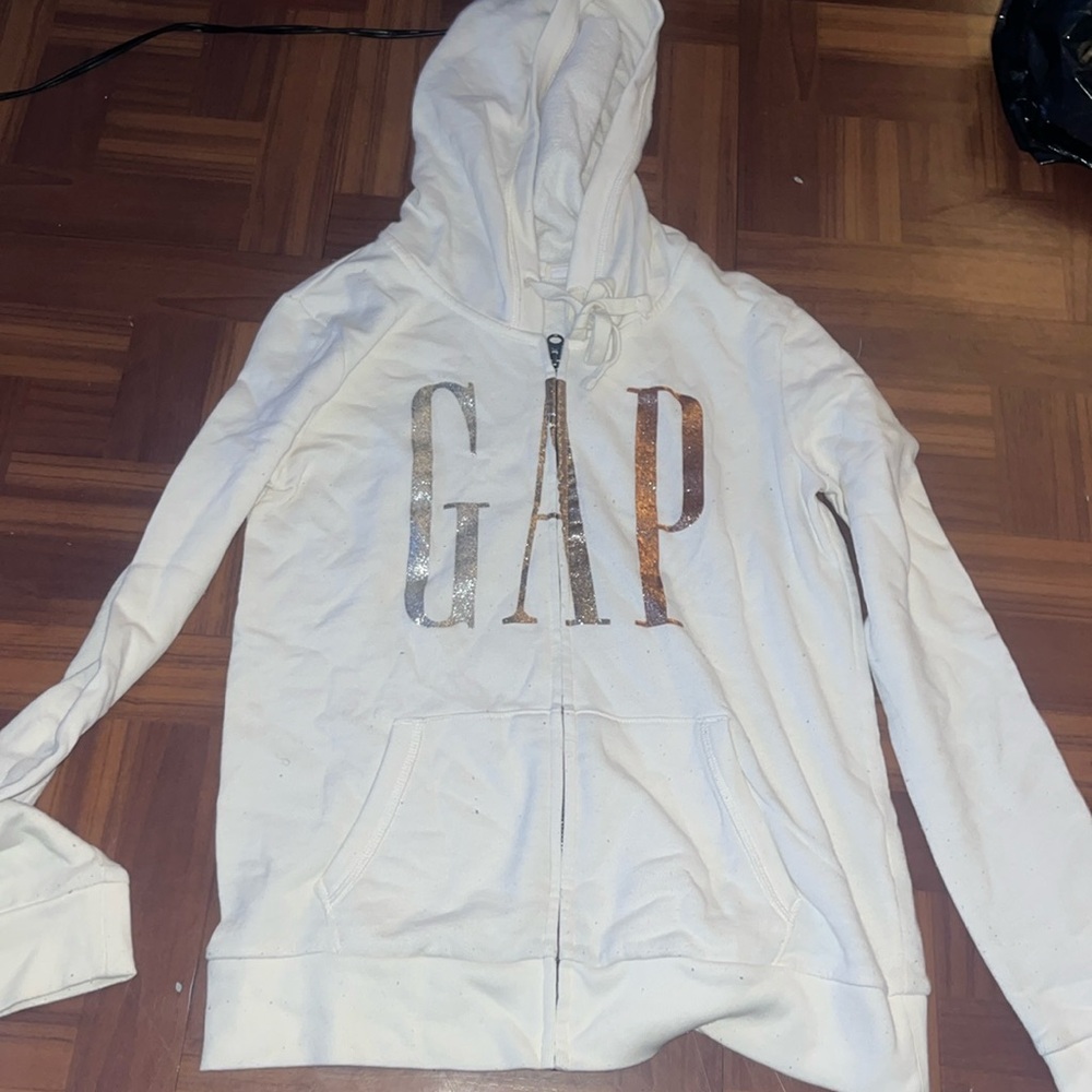 White gap zip up
